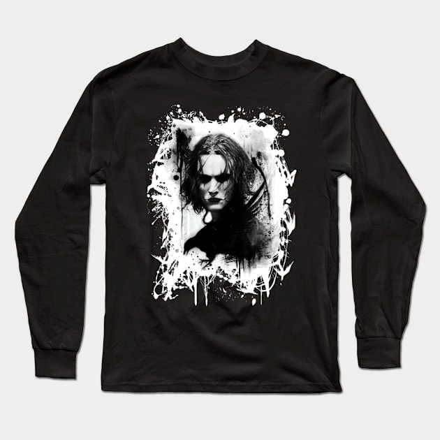 Eric Draven - The Crow Long Sleeve T-Shirt by AinisticGina